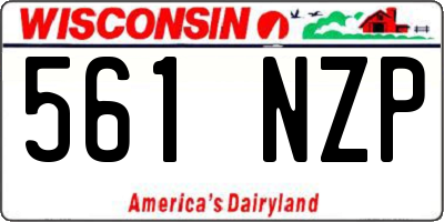 WI license plate 561NZP