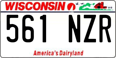 WI license plate 561NZR