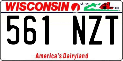 WI license plate 561NZT
