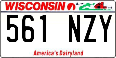 WI license plate 561NZY