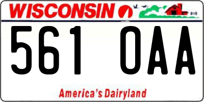 WI license plate 561OAA