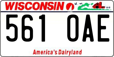WI license plate 561OAE