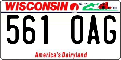 WI license plate 561OAG
