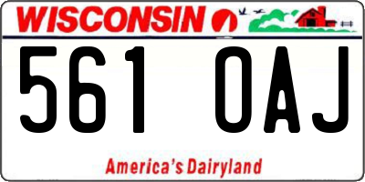 WI license plate 561OAJ
