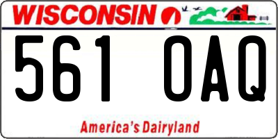WI license plate 561OAQ