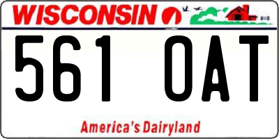 WI license plate 561OAT