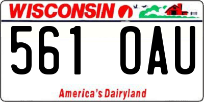 WI license plate 561OAU