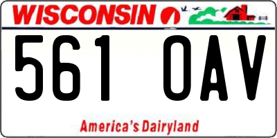 WI license plate 561OAV