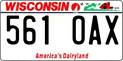 WI license plate 561OAX