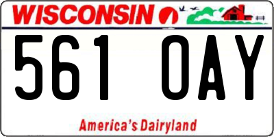 WI license plate 561OAY