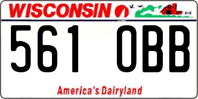 WI license plate 561OBB
