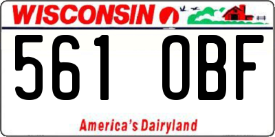 WI license plate 561OBF