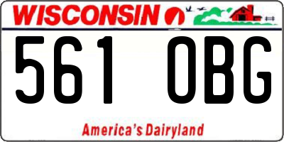 WI license plate 561OBG