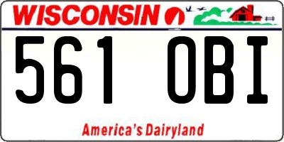 WI license plate 561OBI