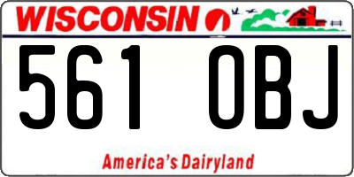 WI license plate 561OBJ