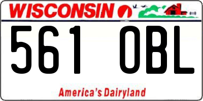 WI license plate 561OBL