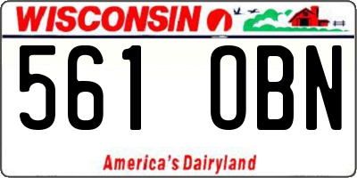 WI license plate 561OBN