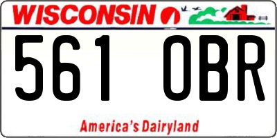 WI license plate 561OBR