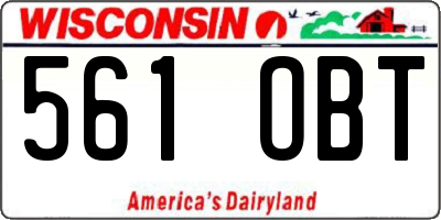 WI license plate 561OBT