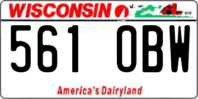 WI license plate 561OBW