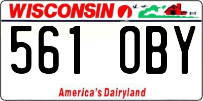 WI license plate 561OBY