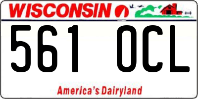 WI license plate 561OCL