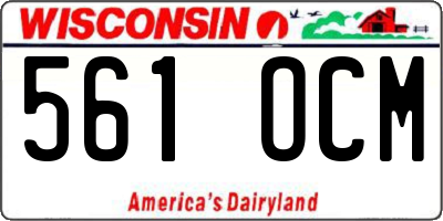 WI license plate 561OCM