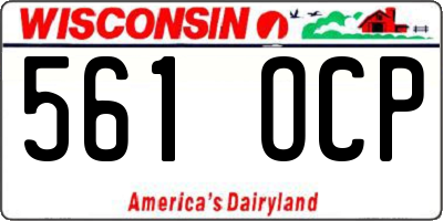 WI license plate 561OCP
