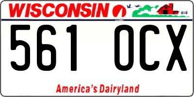 WI license plate 561OCX