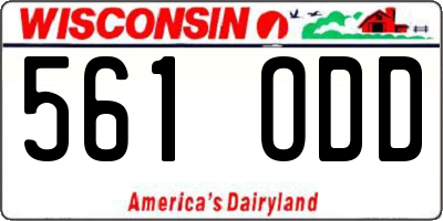 WI license plate 561ODD