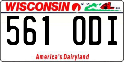 WI license plate 561ODI