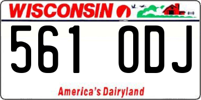 WI license plate 561ODJ