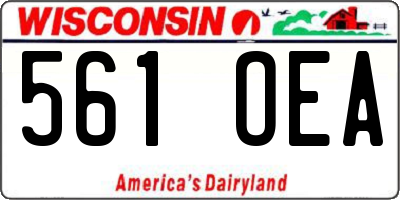 WI license plate 561OEA