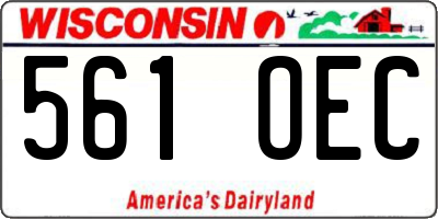 WI license plate 561OEC