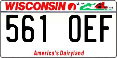 WI license plate 561OEF