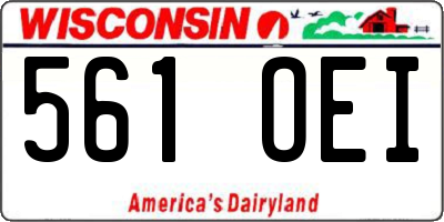 WI license plate 561OEI