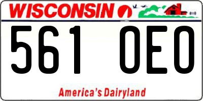 WI license plate 561OEO