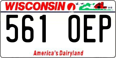 WI license plate 561OEP
