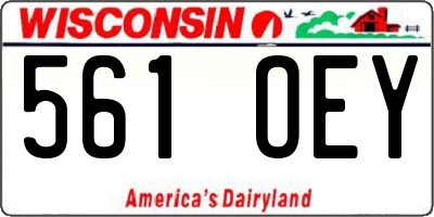 WI license plate 561OEY