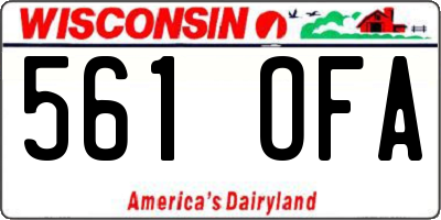 WI license plate 561OFA