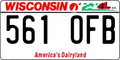 WI license plate 561OFB