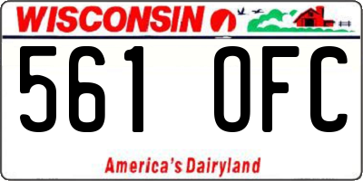 WI license plate 561OFC