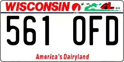 WI license plate 561OFD
