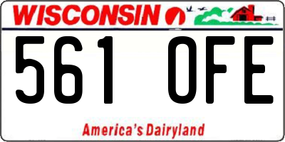 WI license plate 561OFE