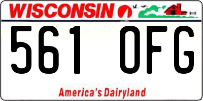 WI license plate 561OFG