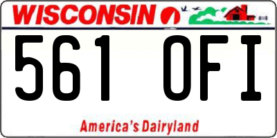 WI license plate 561OFI
