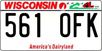 WI license plate 561OFK