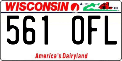 WI license plate 561OFL