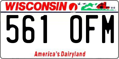 WI license plate 561OFM