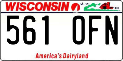 WI license plate 561OFN